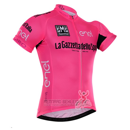 2016 Fahrradbekleidung Giro D'italien Rosa und Shwarz Trikot Kurzarm und Tragerhose